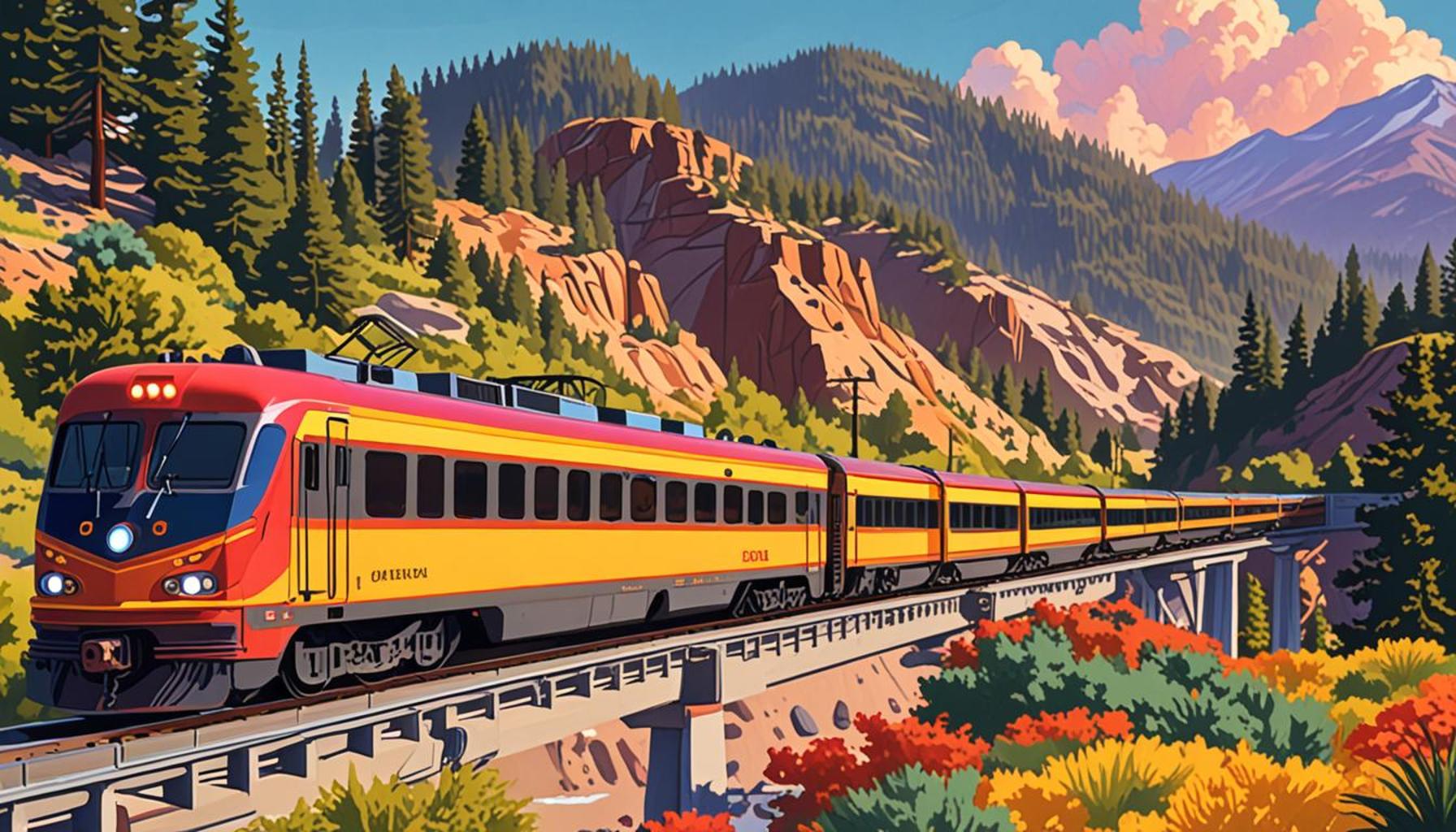 Analyzing the effectiveness of rail transportation in tourist itineraries on the West Coast of the USA